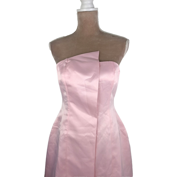 NWT Commense Satin Sleeveless Mini Dress Pink Sz M Formal Feminine Coquette - Picture 4 of 11
